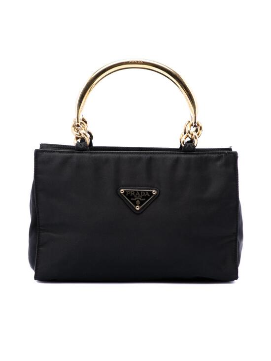 Prada | Bags | Prada Tessuto Metal Handle Bag Pre 33633p55b | Poshmark